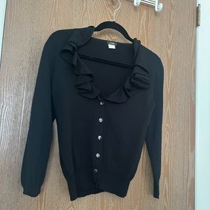 J. Crew ruffle cardigan